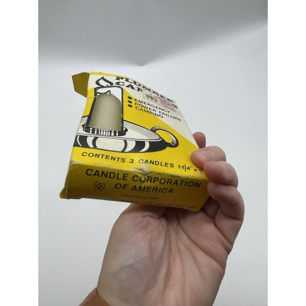 Plumbers & Emergency Candles White 3 Candles‎ In Pack All Purpose Use